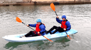 Princes Trust youth group experiencing kayaking