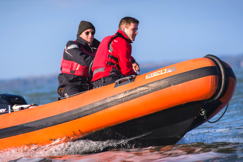 Maritime Foundation Student on the Powerboat Level 2 Course