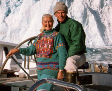 Noel and Silvia Lister onboard a yacht