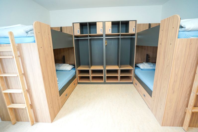 Bunk beds in the new Sea Change accommodation block