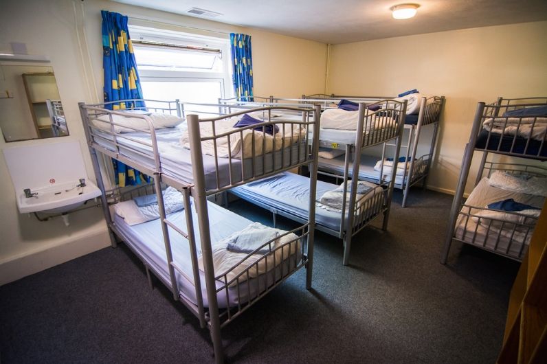 Bunk beds inside UKSA accommodation blocks