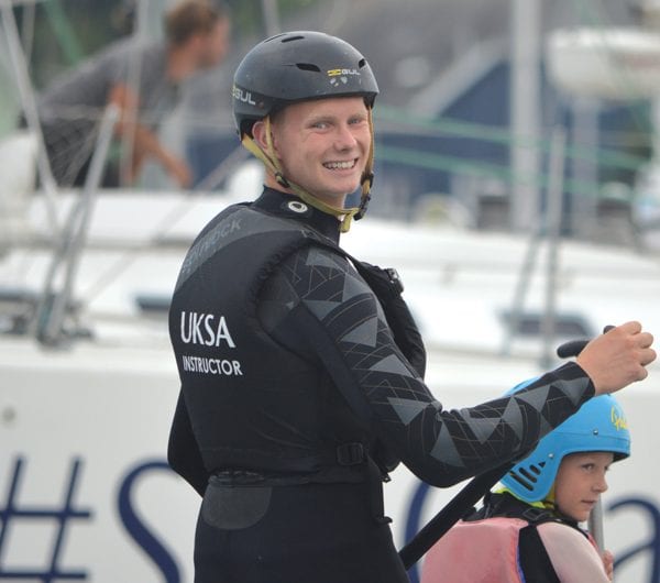 UKSA instructor on a paddleboard
