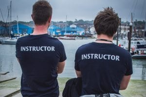 Two UKSA watersport instructors