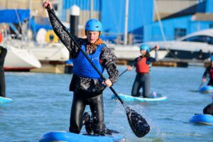 Learning to paddleboarding at UKSA